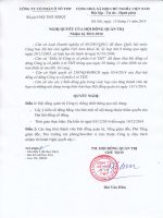 Nghi quyet cua Hoi dong quan tri so 1111 NQ-TMT-HDQT ngày 13 11 2014