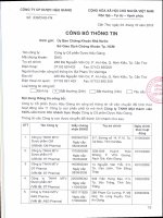 DHG Thong bao ve chuyen doi mo hinh Cong ty con sang chi nhanh