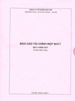 BCTC hop nhat quy 4   2011   TMT (truoc kiem toan)