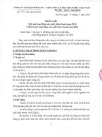 Báo cáo của Ban Tổng giám đốc về kết quả sản xuất kinh doanh năm 2015 và kế hoạch hoạt động sản xuất kinh doanh năm 2016,