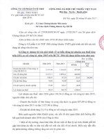 Công văn số 195 TMT-TCKT v v giải trình số liệu trên báo cáo tài chính kiểm toán năm 2016