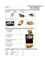 Đề thi Tiếng Anh lớp 4 năm 2015 - 2016