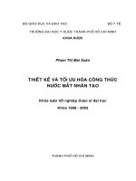 THIẾT KẾ VÀ TỐI ƯU HÓA CÔNG THỨC NƯỚC MẮT NHÂN TẠO