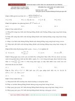 Đề kiểm tra giữa học kỳ 1 môn Toán 11 năm học 2017 – 2018 trường THPT Nhân Chính – Hà Nội 