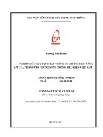 Nghiên cứu xây dựng tập thông số chỉ thị hiệu năng kpi của thành phố thông minh trong điều kiện Việt Nam (LV thạc sĩ)