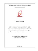 Xây dựng thư viện điện tử dựa trên nền tảng công nghệ điện toán đám mây tại trường cao đẳng y tế ninh bình (LV thạc sĩ)