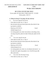 Đề cương chi tiết môn Dự báo phát triển kinh tế xã hội