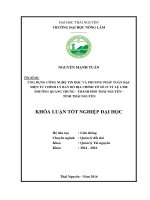 Ứng dụng công nghệ tin học và phương pháp máy toàn đạc điện tử chỉnh lý bản đồ địa chính tờ số 15 tỷ lệ 1500 phường quang trung   thành phố thái nguyên   tỉnh thái nguyên 