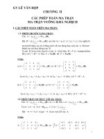 CAC PHEP TOAN MA TRAN - MA TRAN KHA NGHICH