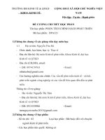 ĐỀ CƯƠNG CHI TIẾT HỌC PHẦN : PHÂN TÍCH CHÍNH SÁCH PHÁT TRIỂN