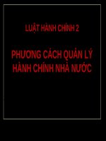 Phương thức quản lý hành chính nhà nước