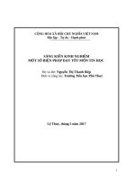 skkn một số BIỆN PHÁP dạy tốt môn TIN học  