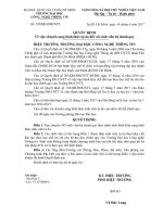 Quyết định chuyển sang hình thức tự do từ học kỳ 2 năm học 2016-2017 | Cổng thông tin đào tạo