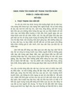 PHÂN TÍCH NHÂN vật TRONG TRUYỆN NGẮN 