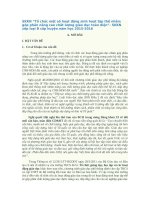 Tổ chức một số hoạt động sinh hoạt tập thể nhằm góp phần nâng cao chất lượng giáo dục toàn diện