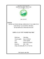 Thành lập tờ bản đồ địa chính số 01 tỷ lệ 12000 từ số liệu đo đạc tại xã huống thượng   huyện đồng hỷ   tỉnh thái nguyên 