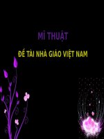 Bài 9. Đề tài Ngày Nhà giáo Việt Nam