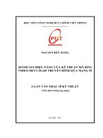 Đánh giá hiệu năng của kỹ thuật mã hóa video hevch.265 truyền hình qua mạng IP (LV thạc sĩ)