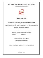 Nghiên cứu bảo mật an toàn thông tin trong giải pháp hội nghị truyền hình đa điểm (video conferencing) (tt)