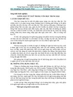 GIẢNG dạy từ NGỮ TRONG văn học TRUNG đại 