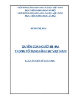 Luan an tien sy luat Quyen cua nguoi bi hai trong to tung hinh su