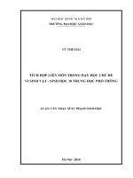 Tích hợp liên môn trong dạy học chủ đề vi sinh vật   sinh học 10 trung học phổ thông 