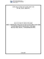 ĐIỀU CHỈNH QUY HOACH SỬ DỤNG ĐẤT ĐẾN NĂM 2020 TỈNH BÌNH DƯƠNG