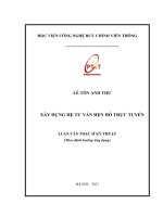 Xây dựng hệ tư vấn hẹn hò trực tuyến (LV thạc sĩ)