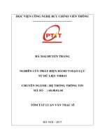 Nghiên cứu phát hiện hành vi bạo lực từ dữ liệu video (tt)