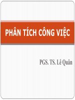 Chia sẻ bài giảng: Phân tích công việc