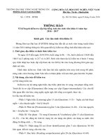 thong bao ke hoach thi xep lop tieng anh khoa 11