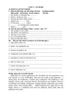 BÀI TẬP ANH 7 UNIT 3