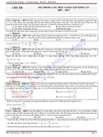 Các câu hỏi và bài tập sóng cơ 2007 - 2017