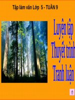 Tuần 9. Luyện tập thuyết trình, tranh luận