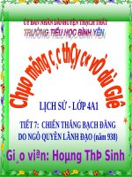 Bài 5. Chiến thắng Bạch Đằng do Ngô Quyền lãnh đạo (Năm 938)