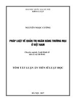 Pháp luật về quản trị ngân hàng thương mại ở việt nam (tt) 