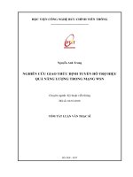 Nghiên cứu giao thức định tuyến hỗ trợ hiệu quả năng lượng trong mạng WSN (tt)