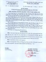 Quyết định xử lý học vụ HK 1 năm học 2014-2015 và Quyết định Gia hạn học tập cho sinh viên hệ CQ | Cổng thông tin đào tạo