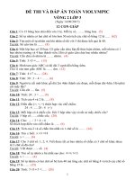 ĐỀ THI VÀ ĐÁP ÁN VÒNG 2 TOÁN VIOLYMPIC LỚP 3 (2017 – 2018)