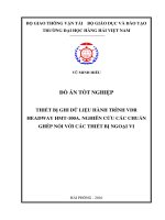 THIẾT BỊ GHI DỮ LIỆU HÀNH TRÌNH VDR HEADWAY HMT-100A. NGHIÊN CỨU CÁC CHUẨN GHÉP NỐI VỚI CÁC THIẾT BỊ NGOẠI VI