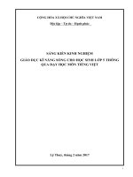 Giáo dục kĩ năng sống cho học sinh lớp 5 thông qua dạy học môn tiếng việt  