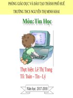 Bài 3. Thực hiện tính toán trên trang tính