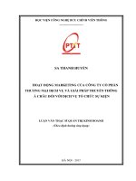 Hoạt động marketing của công ty cổ phần  thương mại dịch vụ và giải pháp truyền thông  Á châu đối với dịch vụ tổ chức sự kiện (LV thạc sĩ)