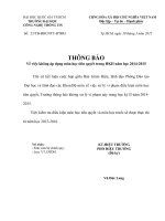 thong bao ve viec ap dung mon hoc tien quyet