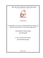 Cải thiện hiệu năng mạng cảm biến không dây thông qua tiếp cận xuyên lớp mac và giao thức định tuyến (LV thạc sĩ)