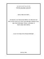 Xây dựng và sử dụng hệ thống câu hỏi, bài tập rèn luyện năng lực sáng tạo cho học sinh qua dạy học phần sinh học tế bào   sinh học 10   trung học phổ thông 