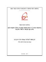 Kết hợp công nghệ Wdmpon và Fso trong mạng truy nhập quang (LV thạc sĩ)