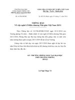 Thông báo nghỉ Lễ 20 11 2014 | Cổng thông tin đào tạo tb nghi le 20 11