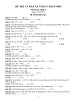 ĐỀ THI VÀ ĐÁP ÁN VÒNG 3 TOÁN VIOLYMPIC LỚP 3 (2017 – 2018)