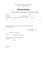 Trường Đại học Bách Khoa ĐHQG-HCM | PDT - BIỂU MẪU DÀNH CHO SINH VIEN (CQ)